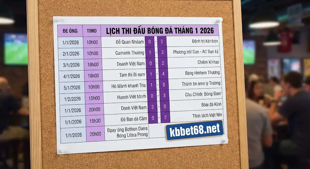 Lịch Thi Đấu Bóng Đá Hôm Nay 05/06/2026 - KBBET - KBBET